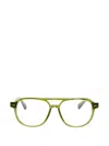 Jacquemus Double-bridge Pilot-frame Glasses In Green