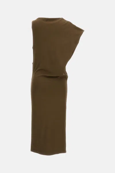 Jacquemus Drap Dress In Green