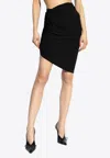 Jacquemus Minirock La Mini Jupe Drapeado In Black