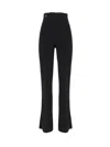 Jacquemus Le Pantalon Sauge Wool High Waist Flare Leg Pants In Black