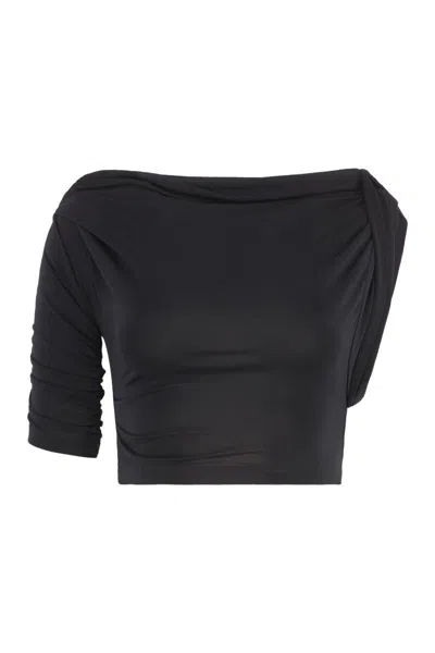 JACQUEMUS JACQUEMUS DRAPEADO CROP-TOP