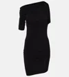 Jacquemus La Mini Robe Drapeado Asymmetric Draped Stretch-jersey Mini Dress