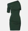 Jacquemus The Drapeado Mini Dress - Women's - Elastane/polyester/viscose In Green