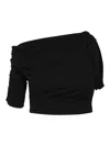 Jacquemus Women Le Haut Drapeado In Negro