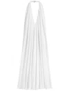 Jacquemus Norma Open-back Gathered Crepe Maxi Dress In White