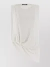 Jacquemus Le Haut Peplo White Top With Square Neck And Cut-out On The Side In Viscose Blend Woman