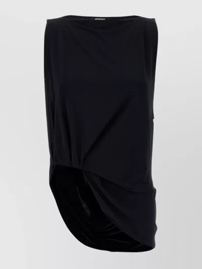 JACQUEMUS DRAPED ASYMMETRIC SLEEVELESS TOP