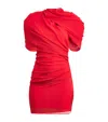 Jacquemus 'la Robe Castagna' Red Dress With Ruched Detail And Rear Cut-out In Red
