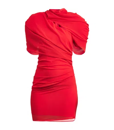JACQUEMUS DRAPED CASTAGNA MINI DRESS