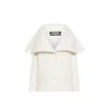 Jacquemus Draped-collar Virgin Wool Jacket With Oversized Pockets In Neutral