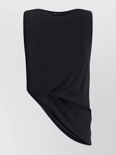 Jacquemus Black Peplo Top With Cut-out Detail
