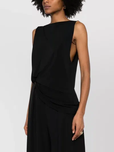 Jacquemus Draped Crossover Sleeveless Top With Twist Detail