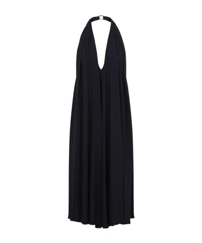 JACQUEMUS DRAPED HALTER DRESS