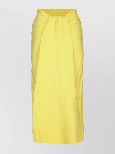 Jacquemus Draped High Waist Midi Skirt