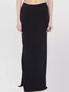 Jacquemus Draped Long Skirt Elasticated Waist In Black