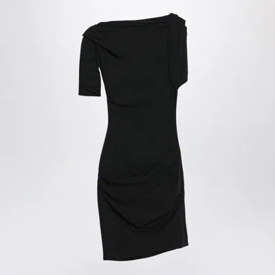 Jacquemus Draped Mini Dress In Black