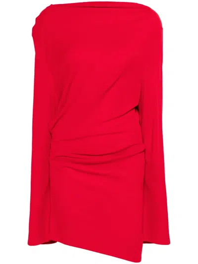 Jacquemus Drapiertes Minikleid In Rot