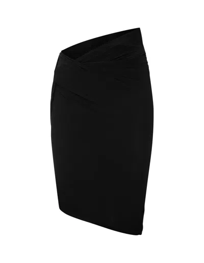 Jacquemus Draped Mini Skirt In Black