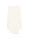 Jacquemus Draped Open-back Mini Dress In Neutral