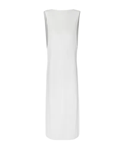 Jacquemus Draped Shift Dress In White