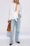 Jacquemus Les Sculptures Relaxed Bahia Shirt With Bow In White
