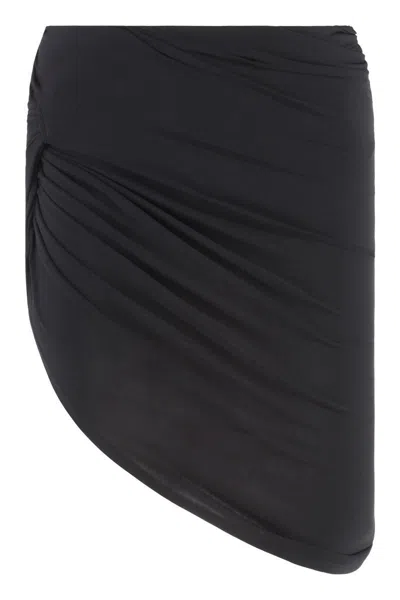 Jacquemus Women's Draped Skirt In Black