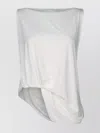 Jacquemus Le Haut Peplo White Top With Square Neck And Cut-out On The Side In Viscose Blend Woman In White