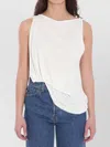 Jacquemus Draped Square Neckline Top In White
