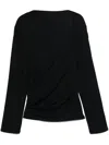 Jacquemus Drapiertes Top In Schwarz