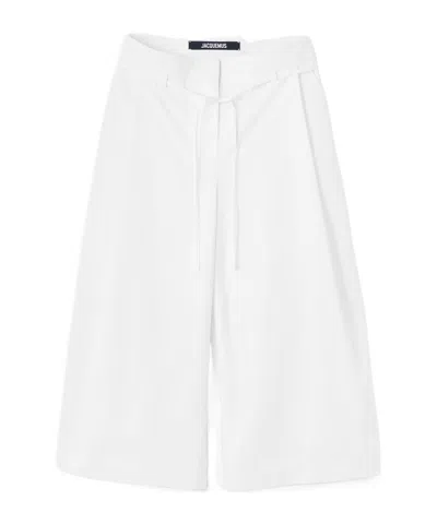 Jacquemus Drawstring Casual Pants In White