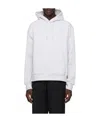 Jacquemus Logo Embroidered Drawstring Hoodie In White