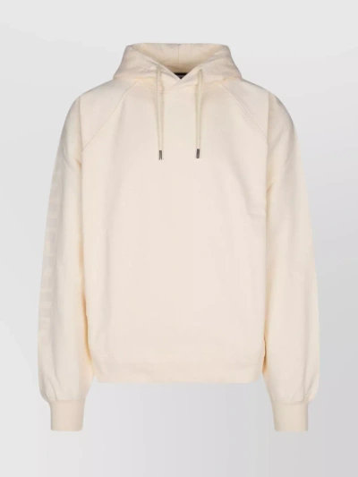 JACQUEMUS DRAWSTRING HOODED SWEATER WITH RIBBED CUFFS AND HEM