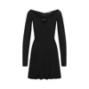 Jacquemus Womens Black Logo-plaque Slim-fit Knitted Mini Dress In Black