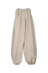 Jacquemus The Gathered Wide Leg Trousers In Neutral