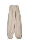 Jacquemus The Gathered Wide Leg Trousers In Neutral