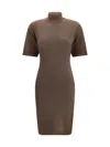 Jacquemus La Robe Maille Castagna In Brown