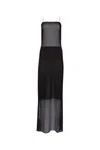 Jacquemus Black Les Sculptures 'la Robe Brezza' Maxi Dress In Black