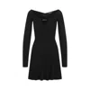 Jacquemus Womens Black Logo-plaque Slim-fit Knitted Mini Dress In Black