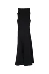 Jacquemus Triangle Dress With Flared Hem And High Neckline In Black