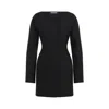 Jacquemus Belted Waist Dress With Back Belt Detail In Black
