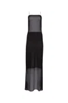 Jacquemus Black Les Sculptures 'la Robe Brezza' Maxi Dress In Black