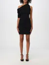 Jacquemus La Mini Robe Drapeado Asymmetric Draped Stretch-jersey Mini Dress In Schwarz 1