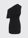 Jacquemus One Shoulder Mini Dress With Asymmetric Neckline In Black