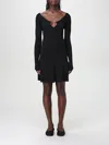 Jacquemus Womens Black Logo-plaque Slim-fit Knitted Mini Dress In Schwarz