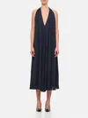 Jacquemus The Norma Draped Maxi Halter Dress In Blue