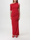 Jacquemus Asymmetrical Draped Dress In Rot