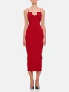 Jacquemus Red La Casa 'la Robe Sierra Bretelles' Midi Dress In Rot
