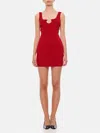 Jacquemus La Mini Robe Sierra Viscose Short Dress In Rot