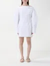 Jacquemus La Casaco Long Sleeve Cotton Shirtdress In White