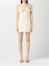 Jacquemus Woman Mini Dress Cream Size 8 Cotton In White